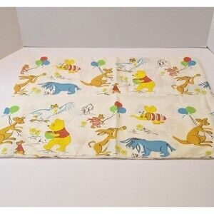 Vintage Walt Disney Winnie The Pooh Friends Pillow Case Sears Roebuck 17" x 14"